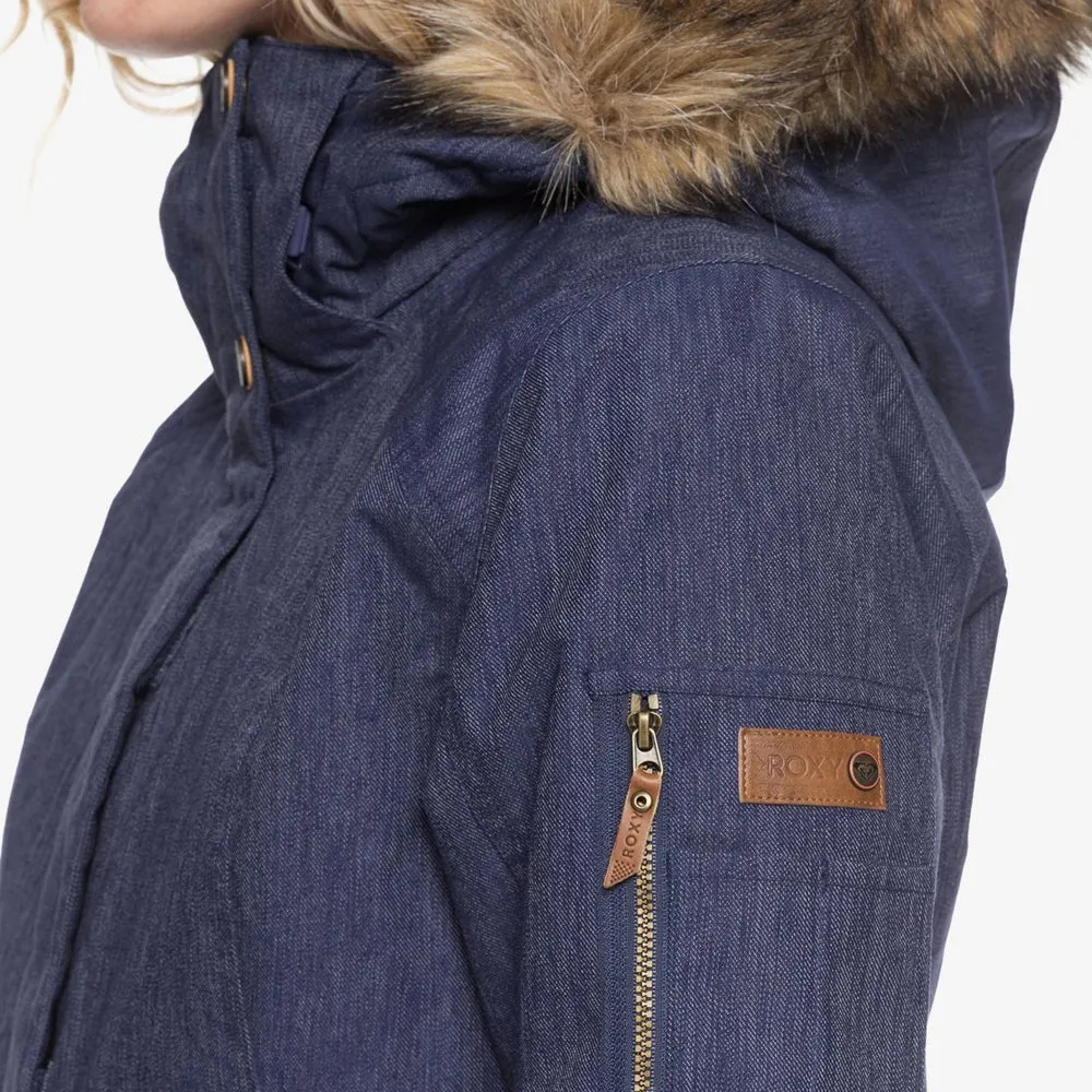 Roxy Meade Denim Snowboard/Ski Jacket - Mid Denim