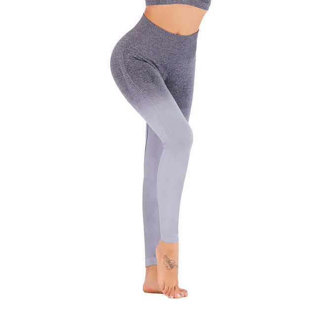 Seamless Yoga Leggings with Push Up Control