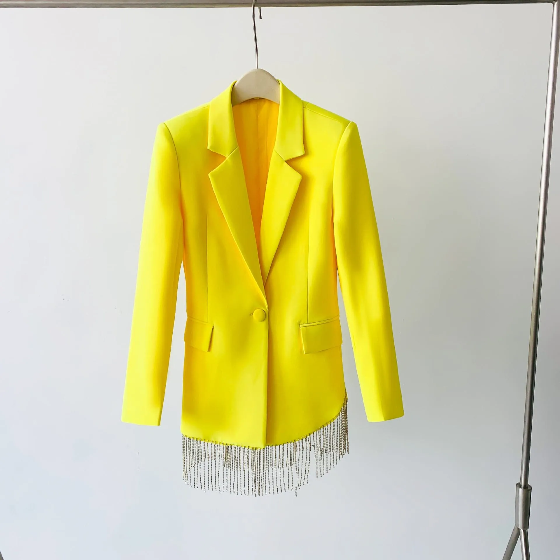 Sophia Full Color Crystal Fringe Blazer Suit