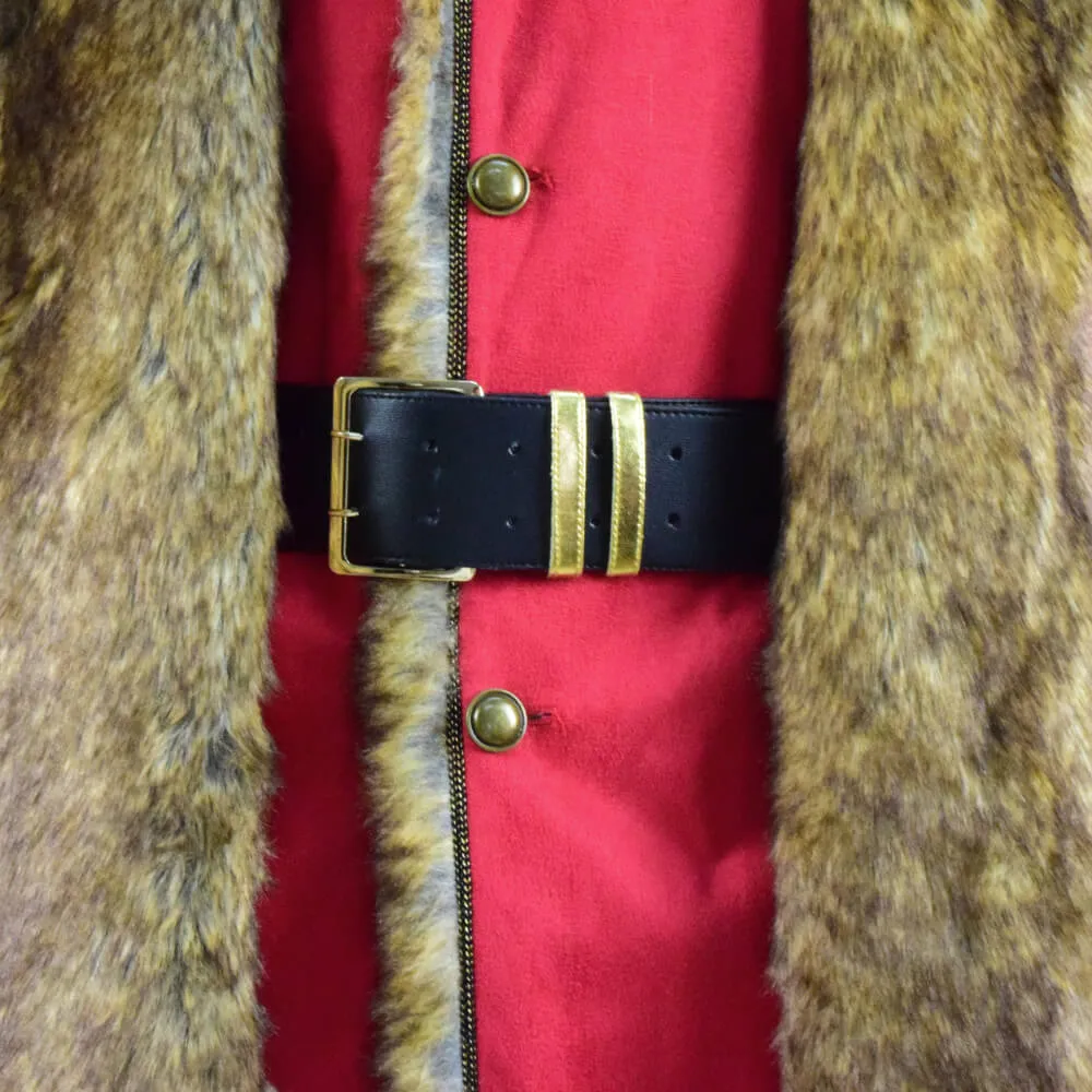 The Christmas Chronicles Santa Claus Cosplay Costume Red Shearling Coat Outfit Deluxe Version For Sale