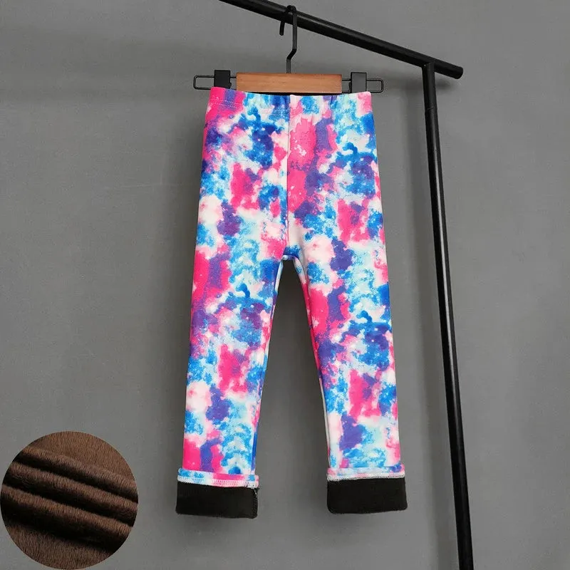 Unicorn Pattern Printing Autumn Winter Children Girls Leggings Thicking Warm Kids Boys Pants Cartoon Baby Costume