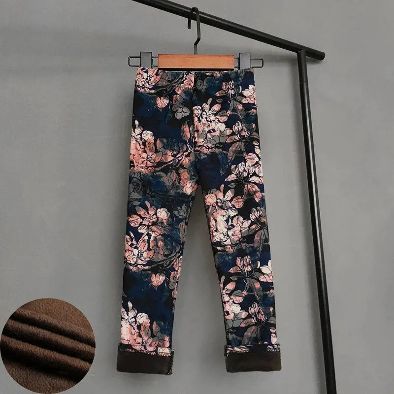 Unicorn Pattern Printing Autumn Winter Children Girls Leggings Thicking Warm Kids Boys Pants Cartoon Baby Costume