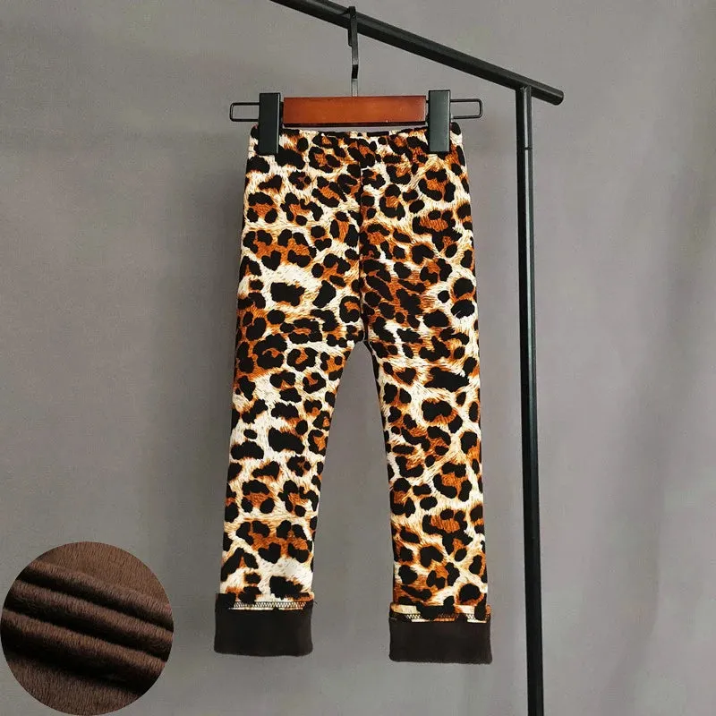 Unicorn Pattern Printing Autumn Winter Children Girls Leggings Thicking Warm Kids Boys Pants Cartoon Baby Costume