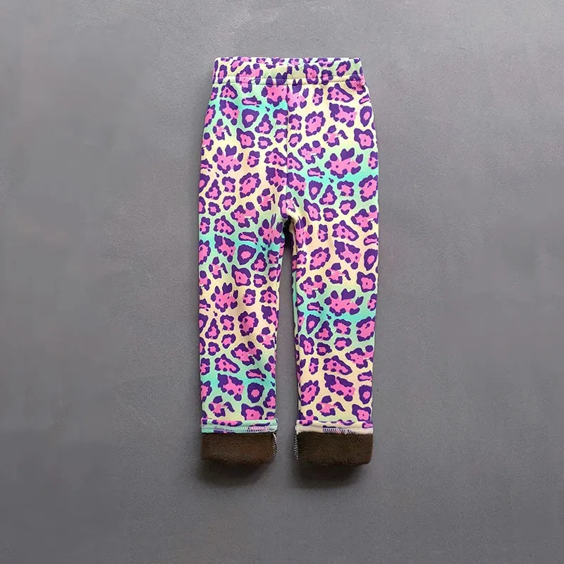 Unicorn Pattern Printing Autumn Winter Children Girls Leggings Thicking Warm Kids Boys Pants Cartoon Baby Costume
