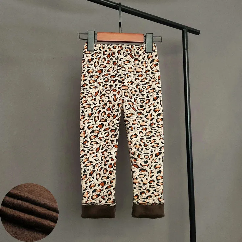 Unicorn Pattern Printing Autumn Winter Children Girls Leggings Thicking Warm Kids Boys Pants Cartoon Baby Costume