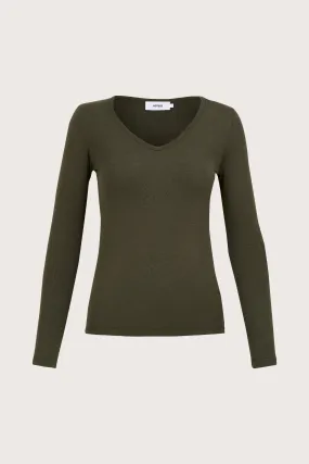 Vanda LS V-Neck Tee Forest