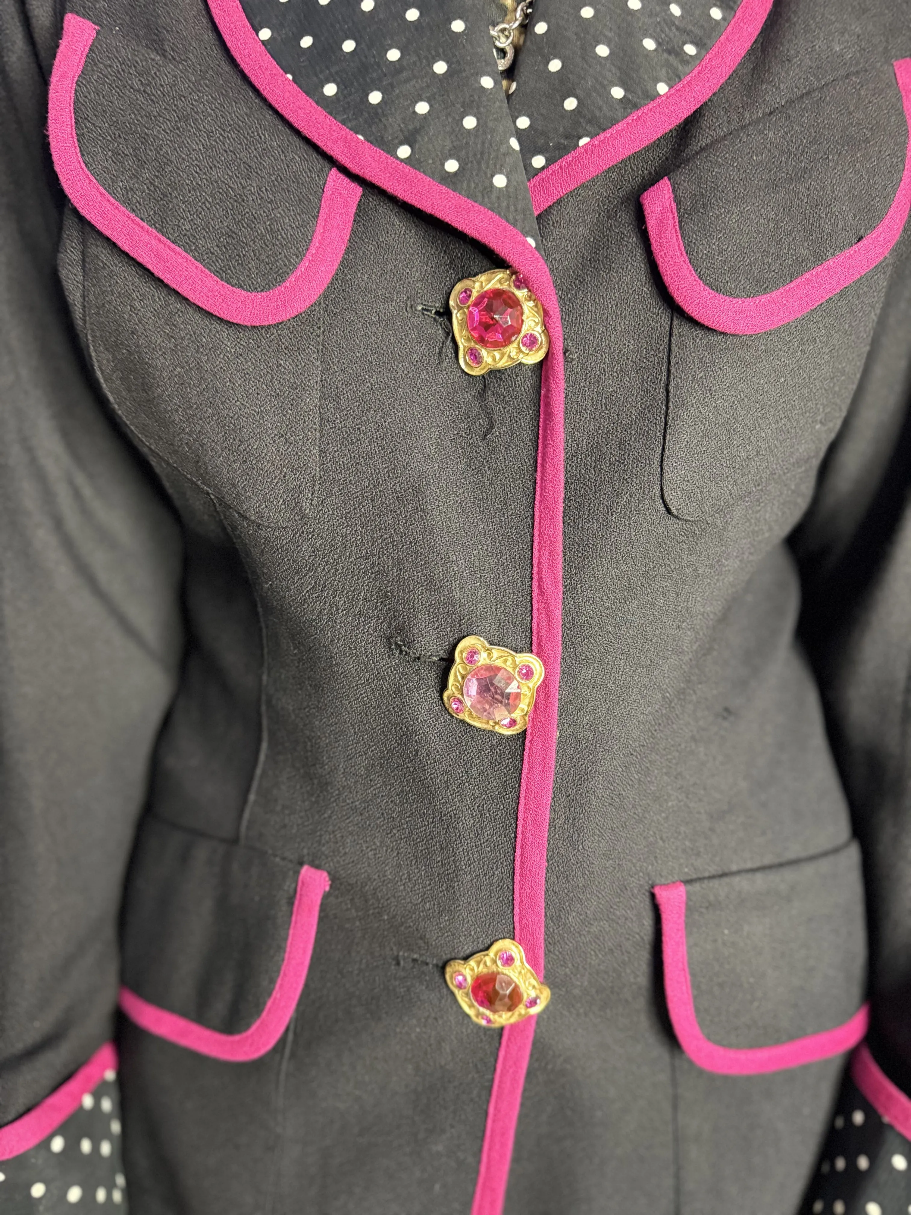 Vintage 90s Dots and Jewels Blazer