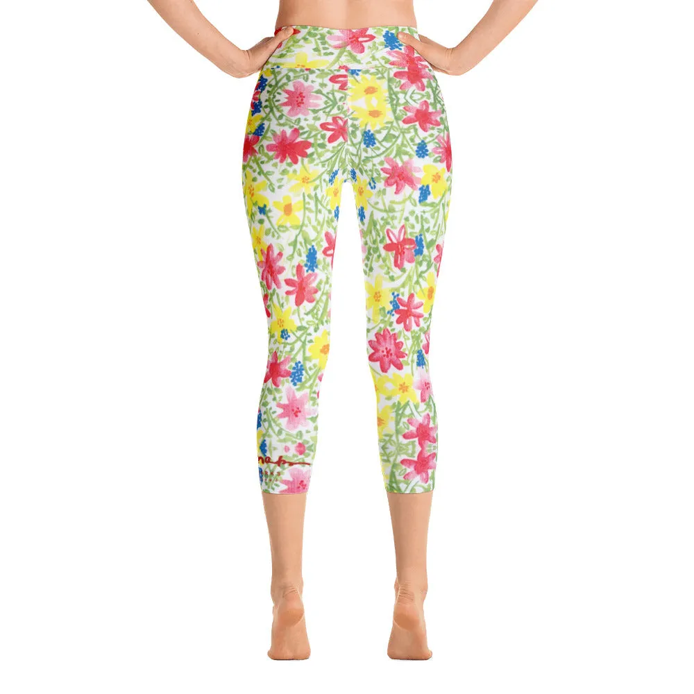 Wildflower Yoga Capri Leggings