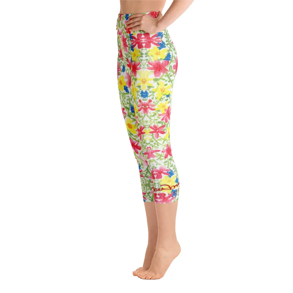Wildflower Yoga Capri Leggings