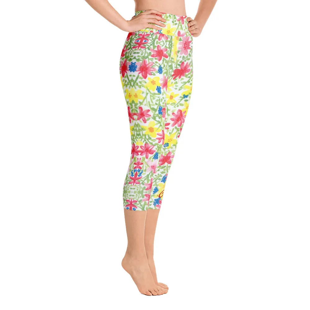 Wildflower Yoga Capri Leggings