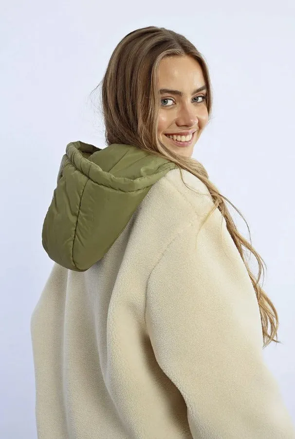 Women's Faux Sheep Hooded Jacket