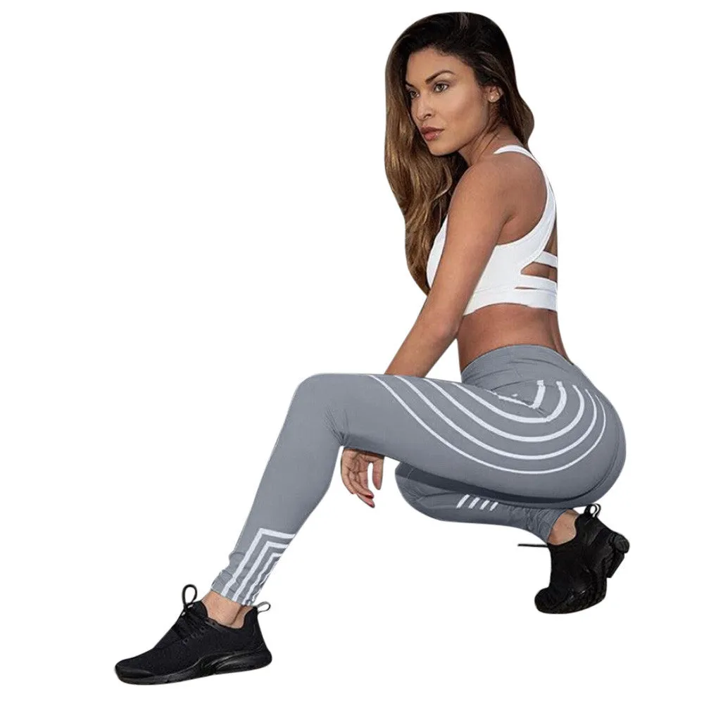 Womens High Waist Yoga Fitness Leggings Running Gym Stretch Sports Pants Trouser