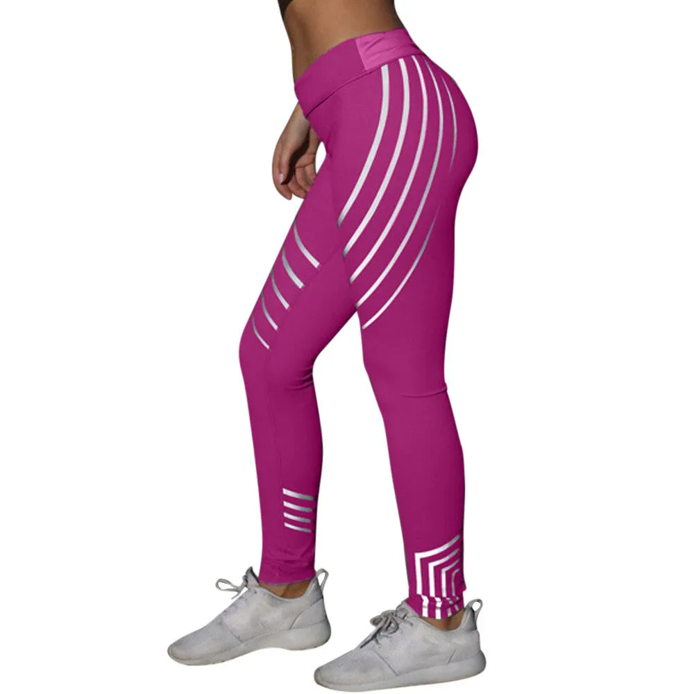 Womens High Waist Yoga Fitness Leggings Running Gym Stretch Sports Pants Trouser