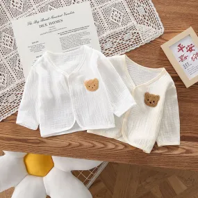 xiangtuibao  Baby Summer Thin Internet Celebrity Gauze Bear Korean Cardigan Cloth Bear Coat